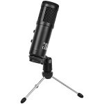 LORGAR Soner 313, Gaming Microphone, USB condenser microphone with Volume Knob & Echo Knob, Frequency Response: 80 Hz—17 kHz, including 1x Microphone, 1 x 2.5M USB Cable, 1 x Tripod Stand, dimensions: Ø47.4*158.2*48.1mm, weight: 243.0g, Black