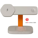 Зарядно CANYON Wireless Charging Station Hexagon 310 3in1 LightGrey/Orange