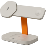 Зарядно CANYON Wireless Charging Station Hexagon 310 3in1 LightGrey/Orange