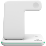Стойка за безжично зареждане CANYON wireless charger WS-303 15W 3in1 White