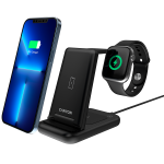 Стойка CANYON wireless charger WS-304 15W 3in1 Black