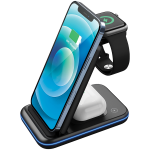Стойка CANYON wireless charger WS-304 15W 3in1 Black