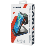 Стойка CANYON wireless charger WS-304 15W 3in1 Black