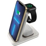 Стойка CANYON wireless charger WS-304 15W 3in1 Cosmic Latte