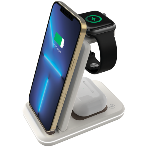 Стойка CANYON wireless charger WS-304 15W 3in1 Cosmic Latte Стойка CANYON wireless charger WS-304 15W 3in1 Cosmic Latte