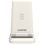 Стойка CANYON wireless charger WS-304 15W 3in1 Cosmic Latte Стойка CANYON wireless charger WS-304 15W 3in1 Cosmic Latte