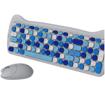 Клавиатура CANYON HSET-W6 EN Keyboard+Mouse Kitty Edition AAA+АА Wireless Blue Клавиатура CANYON HSET-W6 EN Keyboard+Mouse Kitty Edition AAA+АА Wireless Blue