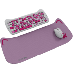 Комплект CANYON HSET-W6 EN Keyboard+Mouse Kitty Edition AAA+АА Wireless Pink