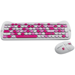 Комплект CANYON HSET-W6 EN Keyboard+Mouse Kitty Edition AAA+АА Wireless Pink