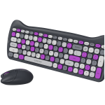 Комплект CANYON HSET-W6 EN Keyboard+Mouse Kitty Edition AAA+АА Wireless Violet Комплект CANYON HSET-W6 EN Keyboard+Mouse Kitty Edition AAA+АА Wireless Violet