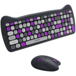 Комплект CANYON HSET-W6 EN Keyboard+Mouse Kitty Edition AAA+АА Wireless Violet Комплект CANYON HSET-W6 EN Keyboard+Mouse Kitty Edition AAA+АА Wireless Violet