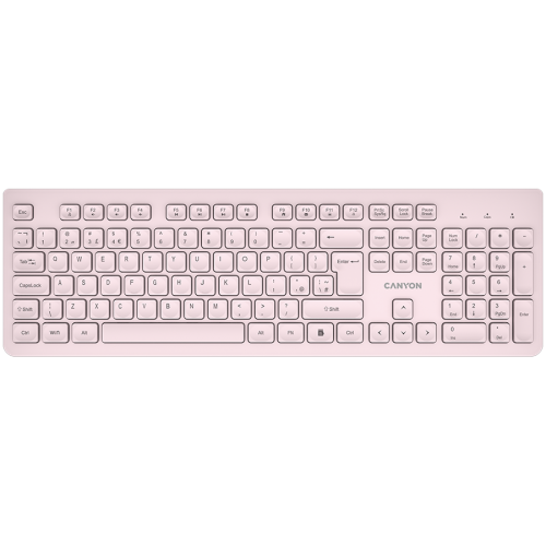 Клавиатура CANYON keyboard HKB-W01 UK/US AAA Wireless Beige, CNS-HKBW01BG