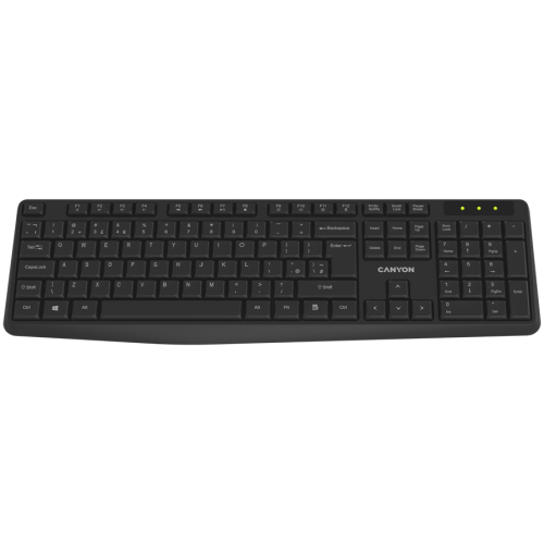 Безжична клавиатура кирилизирана CANYON keyboard KB-W01 Wireless Black EN/BG CNE-CKEYW01-BG Безжична клавиатура кирилизирана CANYON keyboard KB-W01 Wireless Black EN/BG CNE-CKEYW01-BG
