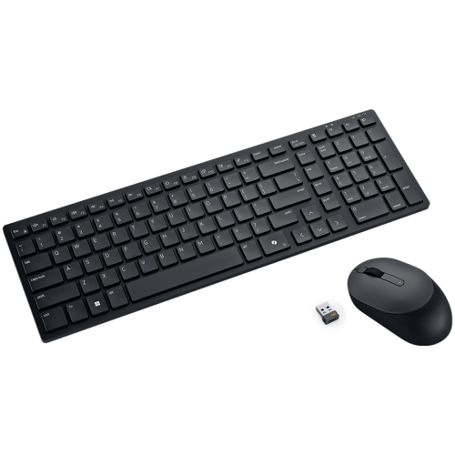 Безжичен комплект Dell Silent Keyboard and Mouse - KM555 - US International (QWERTY)