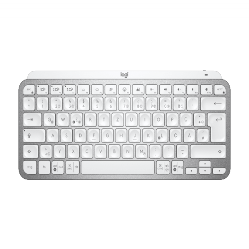 Клавиатура, LOGITECH MX Keys Mini Minimalist Wireless Illuminated Keyboard - PALE GREY - US INT'L - 2.4GHZ/BT - 920-010499