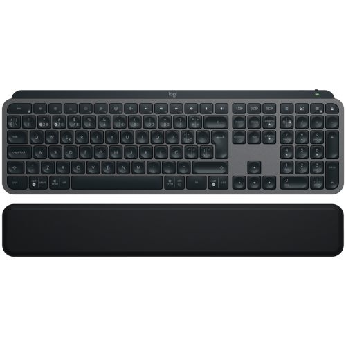 Клавиатура LOGITECH MX Keys S Plus Bluetooth Illuminated Keyboard with Palm Rest - GRAPHITE - US, 920-011589