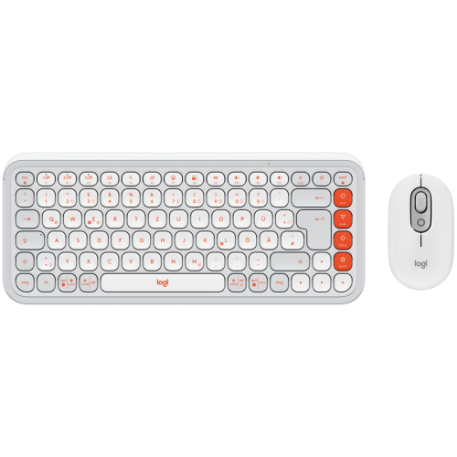 Комплект, Logitech Pop Icon Combo - White - US INT'L - BT - N/A - INTNL-973