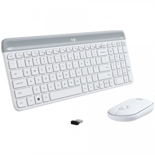 LOGITECH Slim Wireless Keyboard and Mouse Combo MK470-OFFWHITE-US INT'L-2.4GHZ-INTNL LOGITECH Slim Wireless Keyboard and Mouse Combo MK470-OFFWHITE-US INT'L-2.4GHZ-INTNL