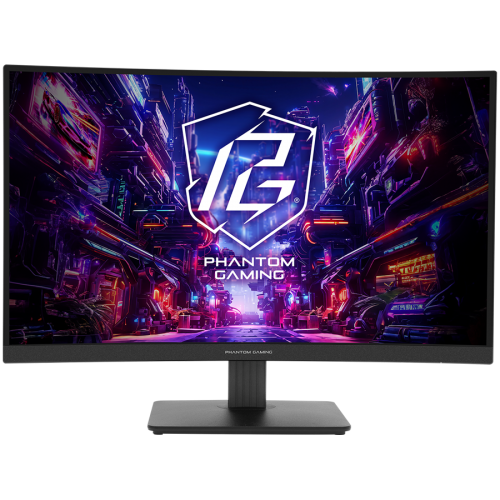 Гейминг монитор Asrock Curved, 27" QHD(2560x1440) VA, Anti-Glare, 180 Hz, 132% sRGB, 1ms, AMD FreeSync, Flicker-free, 2x 2W Speakers, 2x HDMI, 1x DP Гейминг монитор Asrock Curved, 27" QHD(2560x1440) VA, Anti-Glare, 180 Hz, 132% sRGB, 1ms, AMD FreeSync, Flicker-free, 2x 2W Speakers, 2x HDMI, 1x DP
