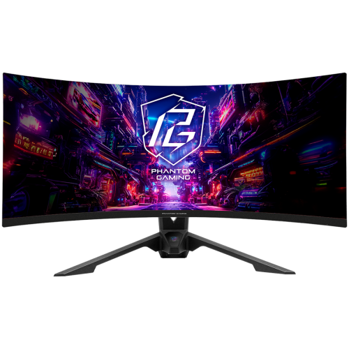 Монитор Asrock Curved Gaming Monitor, 34" WQHD(3440x1440) 1500R VA, 180 Hz, 123% sRGB, Flicker-free, Height, Swivel, Tilt, 2x 2W, 2x HDMI 2.0, 2x DP 1.4, 5x USB 3.2, 1x Audio Jack (3.5mm), Wi-Fi Antenna, 3Y