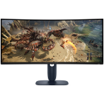 Монитор, Dell Alienware AW3425DWM, 34" Curved WQHD LED AG 21:9, VA, 1ms GTG, 3000:1, 400 cd/m2, 3440x1440, 180 Hz, 95% DCI-P3, HDR, VRR, AMD FreeSync