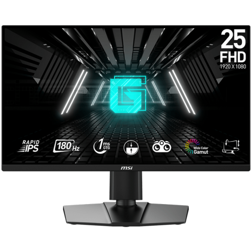 Монитор MSI G255PF E2 Gaming Monitor, 24.5"" 180Hz, FHD (1920x1080) 16:9, Rapid IPS Anti-glare, 1ms, 300nits, 1000:1, 178°/178°, AMD FreeSync, Adjustable Stand, 1x DP, 2x HDMI, 3Y Warranty Монитор MSI G255PF E2 Gaming Monitor, 24.5"" 180Hz, FHD (1920x1080) 16:9, Rapid IPS Anti-glare, 1ms, 300nits, 1000:1, 178°/178°, AMD FreeSync, Adjustable Stand, 1x DP, 2x HDMI, 3Y Warranty