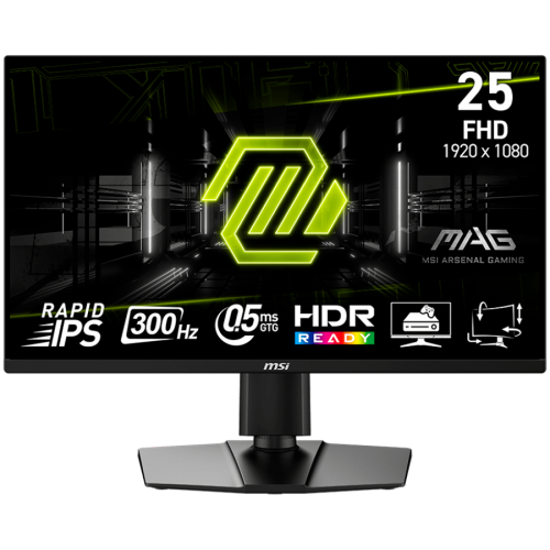 Монитор MSI MAG 255PxF, Gaming Monitor, 24.5" 300Hz, FHD (1920x1080) 16:9, Rapid IPS Anti-glare, 0.5ms, 250nits