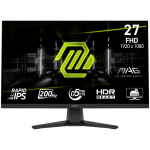 Монитор MSI MAG 272F Gaming Monitor, 27" 200Hz, FHD (1920x1080) 16:9, Rapid IPS, 0.5ms, 300nits, 1000:1, 178/178, AMD FreeSync Premium, Tilt, 1x DP, 2x HDMI, 1x Headphone-ou, 3Y Warranty