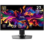 MSI MAG 272QP QD-OLED X24 Gaming Monitor, 26.5" 240Hz, WQHD (2560x1440) 16:9, QD-OLED Anti-Reflection, 0.03ms, 200nits, 1500000:1, 178/178, G-SYNC Compatible, AMD FreeSync Premium, HDR Ready, Adjustable Stand, 1x DP, 2x HDMI, 1x Type-C, 3Y