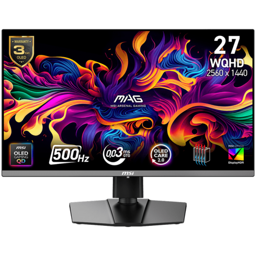 Монитор MSI MAG 272QP QD-OLED X50 Gaming Monitor, 26.5" 500Hz, WQHD (2560x1440) 16:9, QD-OLED