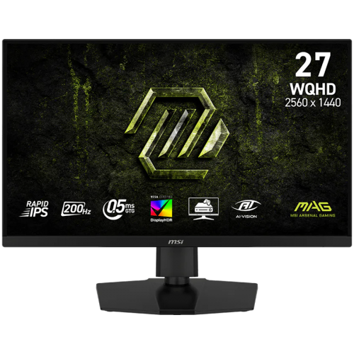 Монитор MSI MAG 274QPF E20 Gaming Monitor, 27" 200Hz, WQHD (2560x1440), G-SYNC Compatible, AMD FreeSync Premium, DisplayHDR 400, Adjustable stand, 1x DP, 2x HDMI, 1x Type-C