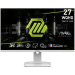 Монитор MSI MAG 274QRFW Gaming Monitor, 27" 180Hz, WQHD (2560x1440) 16:9, Rapid IPS Anti-glare, 1ms, 400nits, 1000:1, 178/178, AMD FreeSync, DisplayHDR 400, Adjustable Stand, 1x DP, 2x HDMI, 1x Headphone out, White, 3Y Warranty