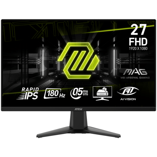 Монитор MSI MAG 275F Gaming Monitor, 27" 180Hz, FHD (1920x1080) 16:9, Rapid IPS, 0.5ms, 250nits, 1000:1, 178/178, AMD FreeSync, 1x DP, 2x HDMI, 3Y Warranty
