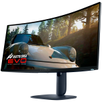 Монитор LED Alienware AW3425DW 34.2", 3440x1440, UW-QHD, 240Hz, QD-OLED AG, DP, 2xHDMI, 1xUSB-B, 1xUSB-A, 1xUSB-C, Curved, True Black