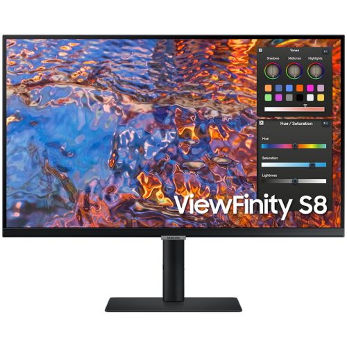 Монитор, Samsung 27B800, 27" IPS LED, 60 Hz, 5 ms GTG, 3840x2160, 300 cd/m2, Flicker Free, PBP, PIP, USB-C 90W, 3xUSB 3.0, Display Port 1.4, 2xHDMI 2.2, Black