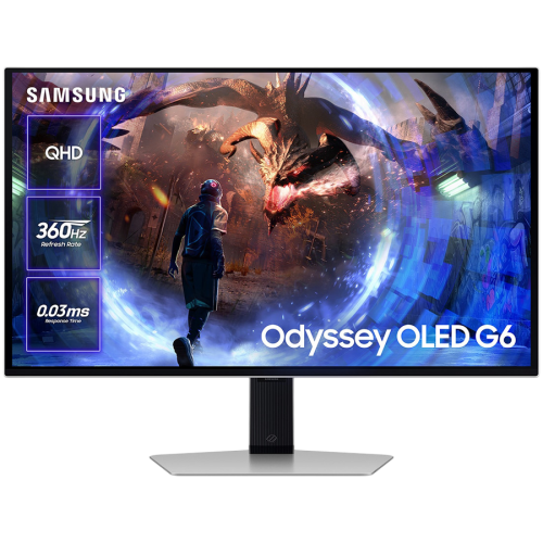 Монитор Samsung LS27DG602SUXEN G60SD, 27" QHD FLAT 16:9 (2560x1440) QD-OLED IPS 360Hz, 1xDP 1xHDMI, 2xUSB 3.0, Tilt/Pivot/Swivel/HeightAdj
