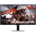 Монитор, Samsung 32DG802 32" Odyssey SMART OLED G8 , 240Hz, 0.3ms, 3840x2160, DP, 2xHDMI, USB Hub, Silver