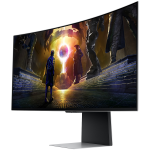 Monitor LED Samsung LS34DG850SUXDU Odyssey G85SD, 34"   Ultra WQHD Curved 1800R 21:9 (3440x1440) OLED 174Hz, 250 cd/m2, 1m:1, HDR400, 0.03ms (GTG), 178/178, FreeSync, 1xDP 2xHDMI, USB Hub, Speakers 3.5 Jack, Remote, 2Y