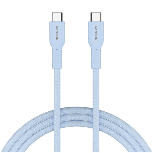 Кабел CANYON cable OnWire 60CL C-C 60W COLOR Braided 1m Light Blue Кабел CANYON cable OnWire 60CL C-C 60W COLOR Braided 1m Light Blue
