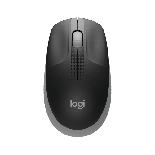 Безжична оптична мишка LOGITECH M190 Full-Size, USB, 1000 dpi, 3 бутона, Светло Сив, 910-005906