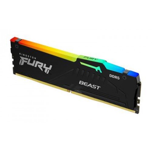 Памет KINGSTON 16GB 5600MT/s DDR5 CL36 DIMM FURY Beast RGB, KF556C36BBEA-16 Памет KINGSTON 16GB 5600MT/s DDR5 CL36 DIMM FURY Beast RGB, KF556C36BBEA-16