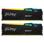 Памет Kingston FURY Beast RGB 32GB (2x16GB) DDR5 6000MHz - KF560C30BBEAK2-32 Памет Kingston FURY Beast RGB 32GB (2x16GB) DDR5 6000MHz - KF560C30BBEAK2-32