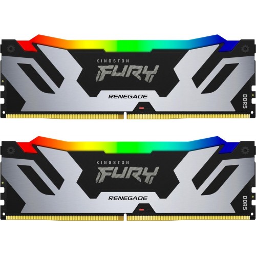 Памет KINGSTON 64GB 6400MT/s DDR5 CL32 DIMM Kit of 2 FURY Renegade RGB XMP Памет KINGSTON 64GB 6400MT/s DDR5 CL32 DIMM Kit of 2 FURY Renegade RGB XMP