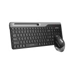 Комплект клавиатура и мишка A4TECH Fstyler FB2535C, Bluetooth & 2.4G, Черен/Сив, FB2535C-US-BG Комплект клавиатура и мишка A4TECH Fstyler FB2535C, Bluetooth & 2.4G, Черен/Сив, FB2535C-US-BG