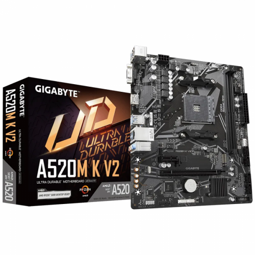 Дънна платка GIGABYTE A520M K V2 / AM4