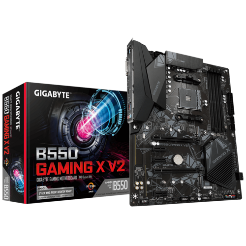 Дънна платка GIGABYTE B550 GAMING X V2 Socket AM4, 4 x DDR4, RGB Fusion, V2 (rev. 1.1)