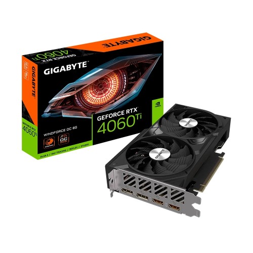 Видео карта GIGABYTE GeForce RTX 4060 TI WINDFORCE OC 8GB GDDR6, GV-N406TWF2OC-8GD Видео карта GIGABYTE GeForce RTX 4060 TI WINDFORCE OC 8GB GDDR6, GV-N406TWF2OC-8GD