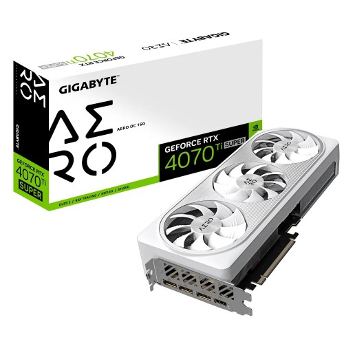 Видео карта GIGABYTE GeForce RTX 4070 TI SUPER AERO OC 16GB GDDR6X, GV-N407TSAERO OC-16GD