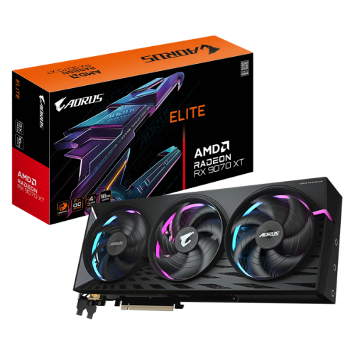 Видео карта GIGABYTE AORUS RADEON RX 9070 XT ELITE 16GB GDDR6, R9070XTAORUS E-16GD Видео карта GIGABYTE AORUS RADEON RX 9070 XT ELITE 16GB GDDR6, R9070XTAORUS E-16GD