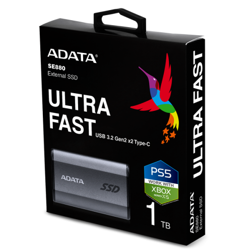 Външен диск ADATA EXT SSD SE880 1T GRAY Външен диск ADATA EXT SSD SE880 1T GRAY